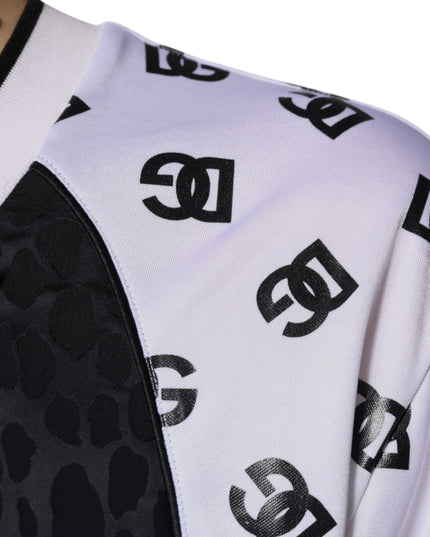 Dolce & Gabbana Black White Logo Men Short Sleeves T-shirt