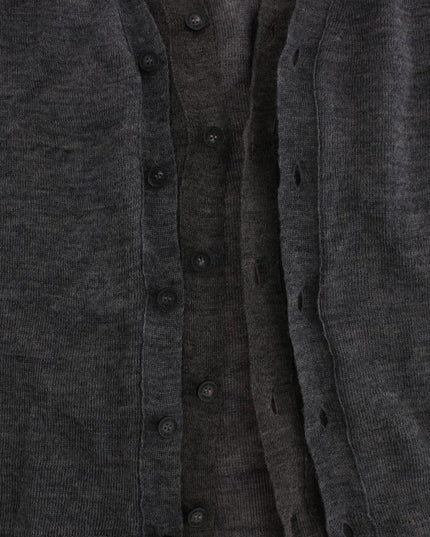 Costume National Gray Wool Button Cardigan Sweater