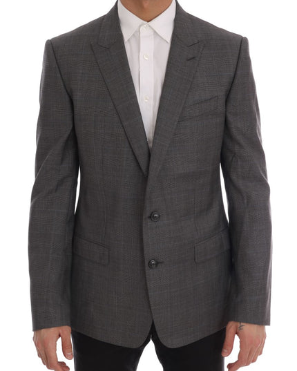 Dolce & Gabbana Gray Wool MARTINI Slim Blazer
