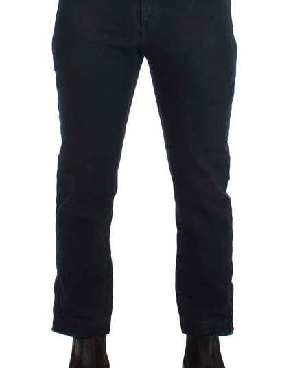 Costume National Blue Cotton Slim Pants Denim Jeans
