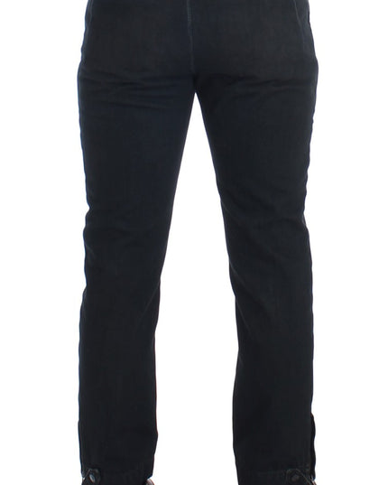 Costume National Blue Cotton Slim Pants Denim Jeans