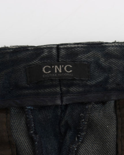 Costume National Blue Cotton Slim Pants Denim Jeans