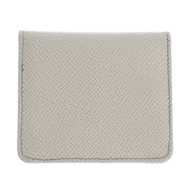 Dolce & Gabbana White Dauphine Leather Case Wallet