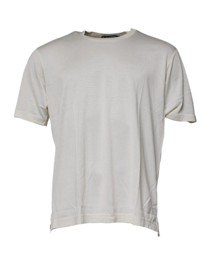 Dolce & Gabbana Off White Crew Neck Short Sleeve T-shirt
