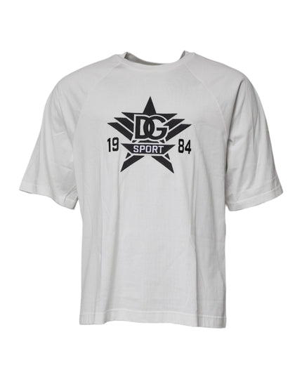Dolce & Gabbana White DG Sport Crew Neck Short Sleeve T-shirt