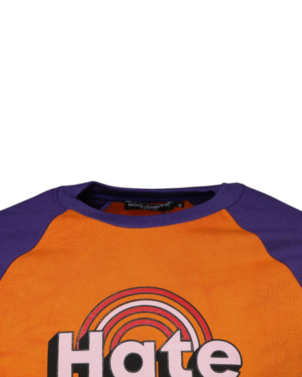 Dolce & Gabbana Orange Purple Graphic Print Short Sleeves T-shirt