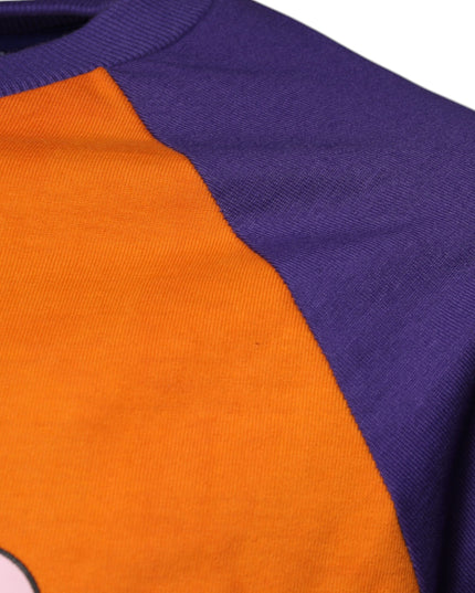 Dolce & Gabbana Orange Purple Graphic Print Short Sleeves T-shirt
