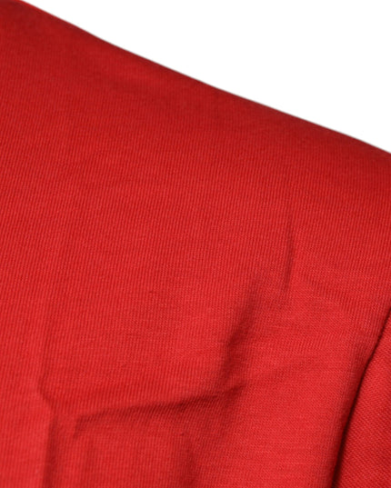 Dolce & Gabbana Red DG Logo Cotton Crew Neck T-shirt