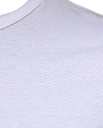 Dolce & Gabbana White Stripes Crew Neck Short Sleeves T-shirt