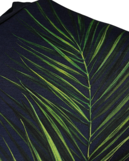 Dolce & Gabbana Blue Tree Print CrewNeck Short Sleeve T-shirt