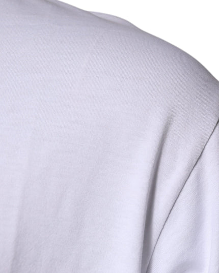 Dolce & Gabbana White DG Milano Cotton Crew Neck T-shirt