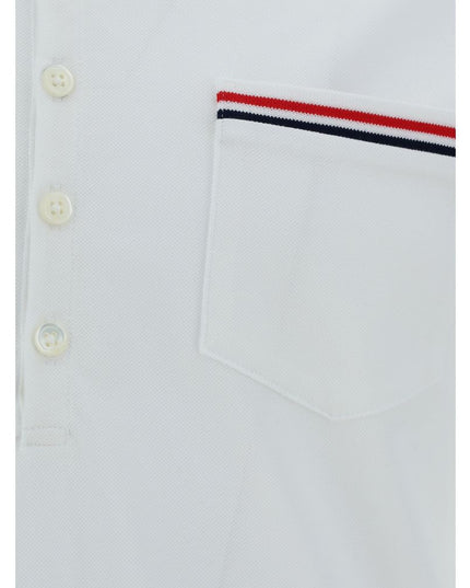 Thom Browne White Cotton Polo Shirt