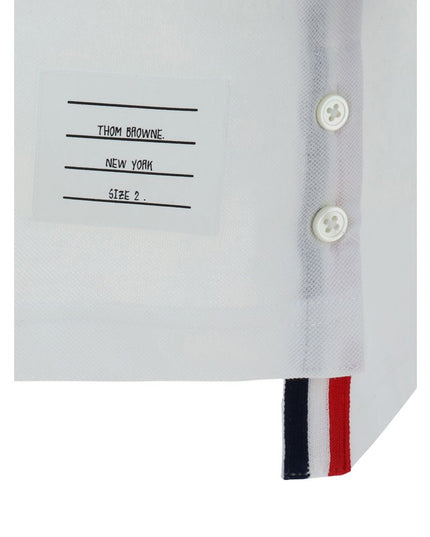 Thom Browne White Cotton Polo Shirt