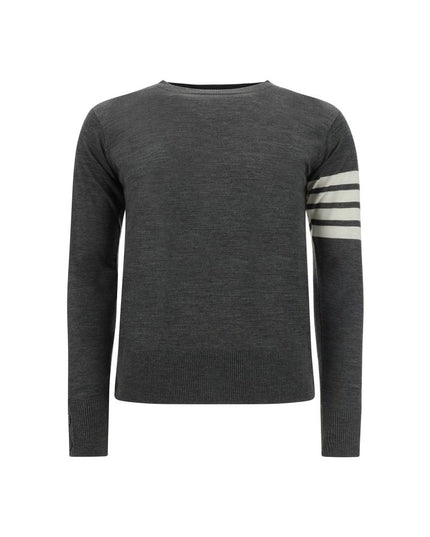 Thom Browne Gray Fleece Wool Sweatshirt