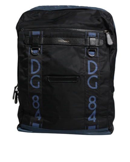 Dolce & Gabbana Black Nylon DG Logo School Backpack Bag