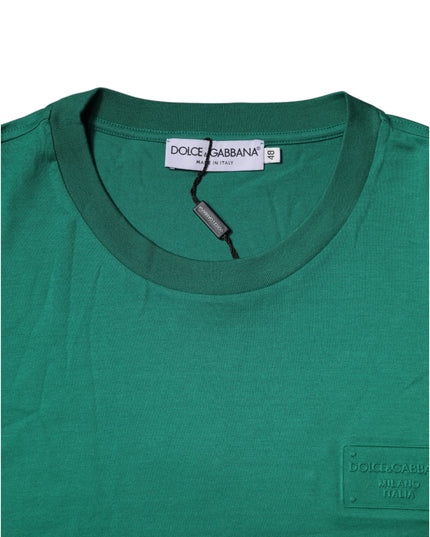 Dolce & Gabbana Green Logo Crew Neck Short Sleeves T-shirt