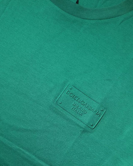 Dolce & Gabbana Green Logo Crew Neck Short Sleeves T-shirt