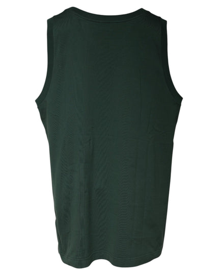 Dolce & Gabbana Green DG Sleeveless Round Neck Tank T-shirt