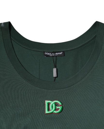 Dolce & Gabbana Green DG Sleeveless Round Neck Tank T-shirt