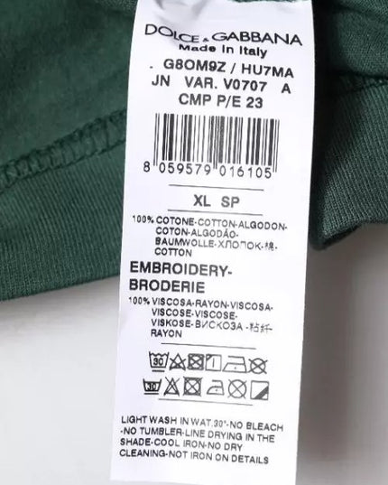 Dolce & Gabbana Green DG Sleeveless Round Neck Tank T-shirt