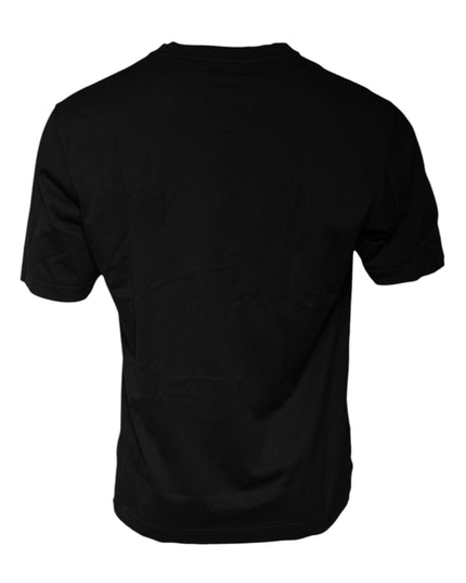 Dolce & Gabbana Black Cotton Crew Neck Short Sleeves T-shirt