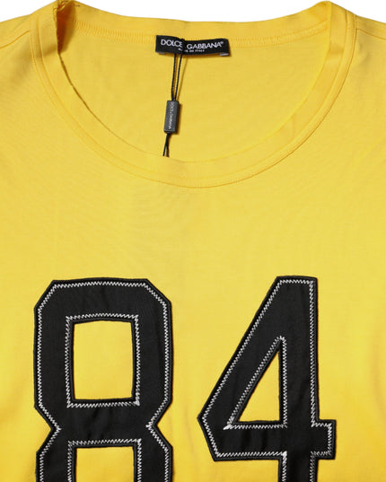 Dolce & Gabbana Yellow Crew Neck Short Sleeves T-shirt