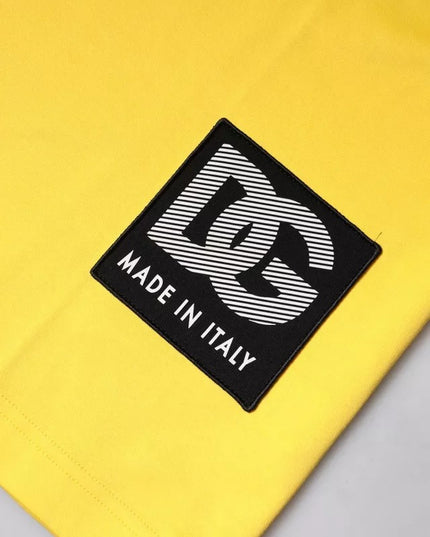 Dolce & Gabbana Yellow Crew Neck Short Sleeves T-shirt