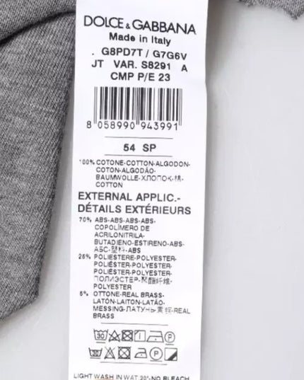 Dolce & Gabbana Gray Logo Crew Neck Short Sleeves T-shirt