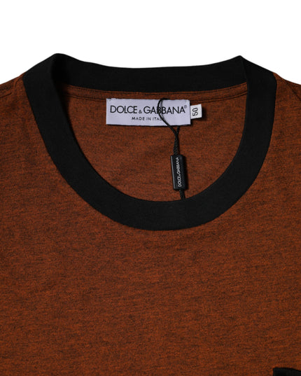 Dolce & Gabbana Brown DG Logo Polyester Crew Neck T-shirt