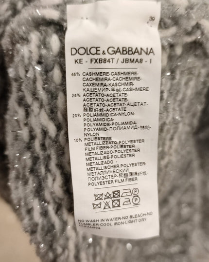 Dolce & Gabbana Gray Cashmere Turtle Neck Pullover Sweater