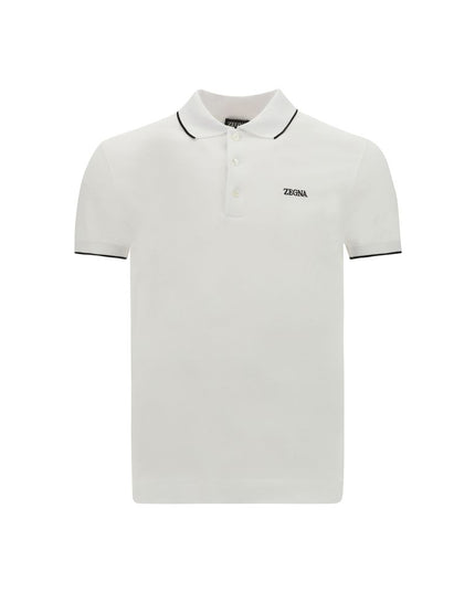ZEGNA White Elastane Polo Shirt