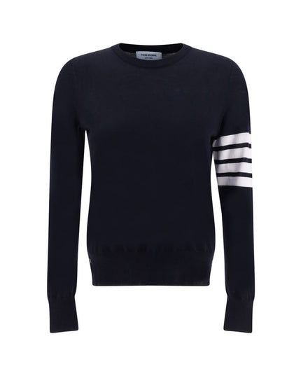 Thom Browne Blue Fleece Wool Sweatshirt