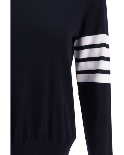 Thom Browne Blue Fleece Wool Sweatshirt