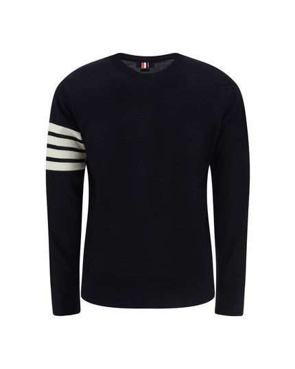 Thom Browne Blue Fleece Wool Sweatshirt