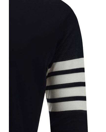 Thom Browne Blue Fleece Wool Sweatshirt