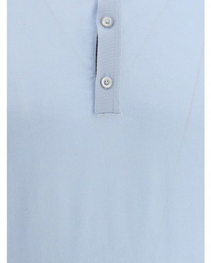 MooRER Light Blue Cotton Polo Shirt