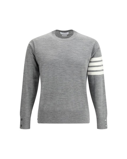 Thom Browne Gray Fleece Wool Sweatshirt