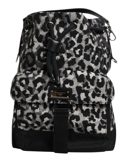 Dolce & Gabbana Multicolor Leopard Jacquard Hobo Crossbody Borse Bag