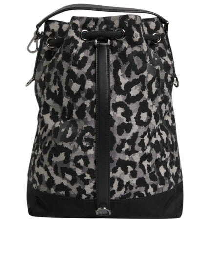 Dolce & Gabbana Multicolor Leopard Jacquard Hobo Crossbody Borse Bag