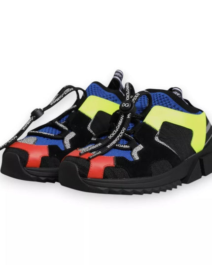 Dolce & Gabbana Multicolor Mesh Sorrento Trekking Sneakers Shoes