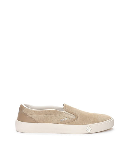 Dior Beige Leather Slip-On Loafers