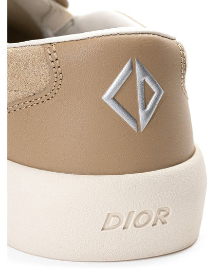 Dior Beige Leather Slip-On Loafers