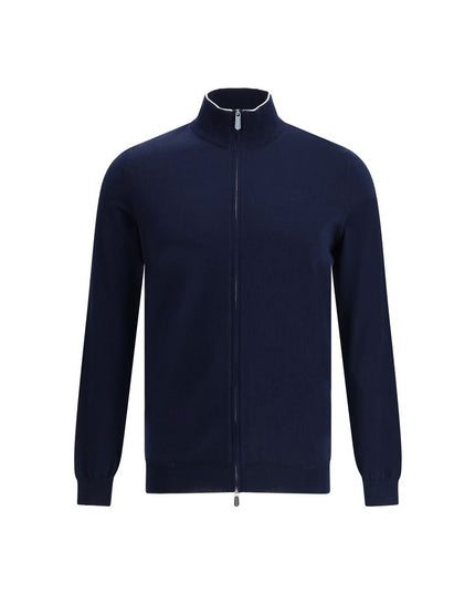 Svevo Blue Cotton Cardigan