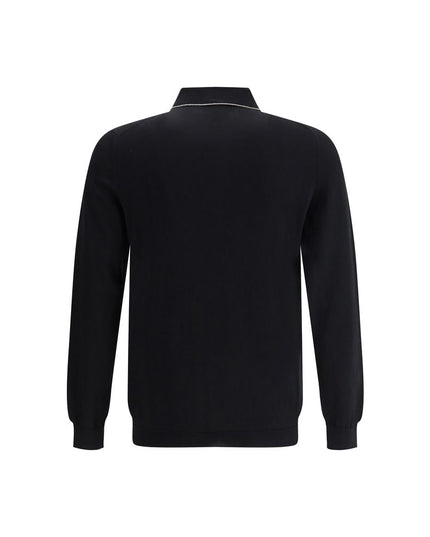 Svevo Black Cotton Polo Shirt