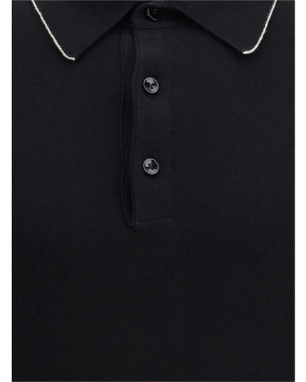 Svevo Black Cotton Polo Shirt