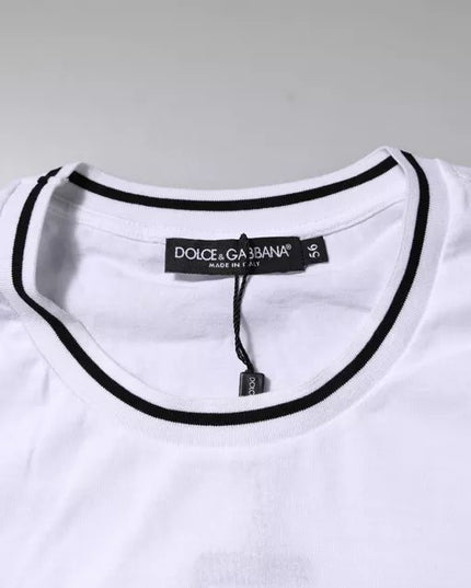 Dolce & Gabbana White Sacred Heart Short Sleeve T-shirt