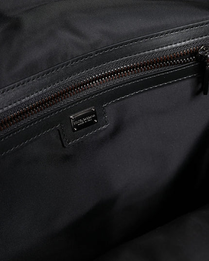 Dolce & Gabbana Multicolor Leopard Print DG Logo Plaque Men Backpack Bag