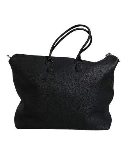 Dolce & Gabbana Black Calfskin Leather Hand Shoulder Duffle Bag