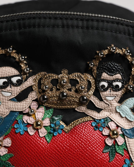 Dolce & Gabbana Black Nylon #DGFAMILY Embellished Backpack VULCANO Bag