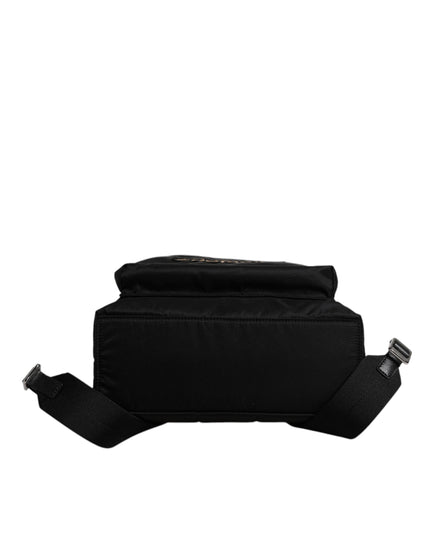 Dolce & Gabbana Black Nylon #DGFAMILY Embellished Backpack VULCANO Bag
